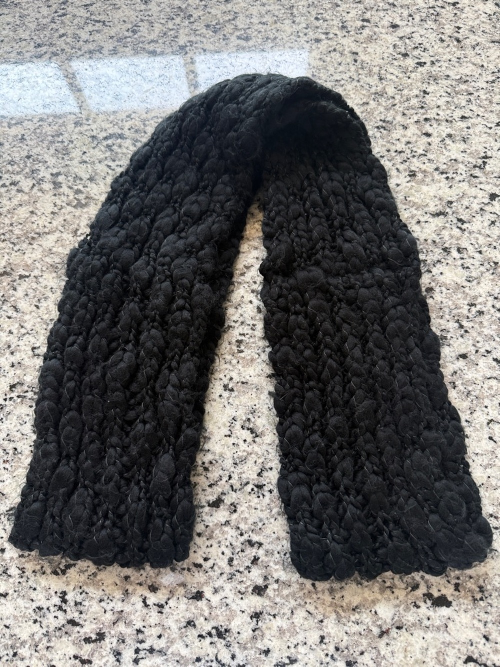 Mudd Chunky Black Braided Knit Scarf